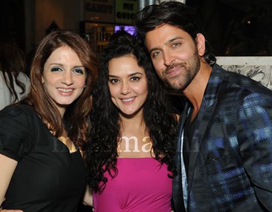 Sussanne Roshan, Preity Zinta and Hrithik Roshan