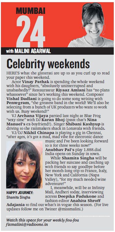 Celebrity Weekends – Mumbai 24 – Mid Day (Mumbai)