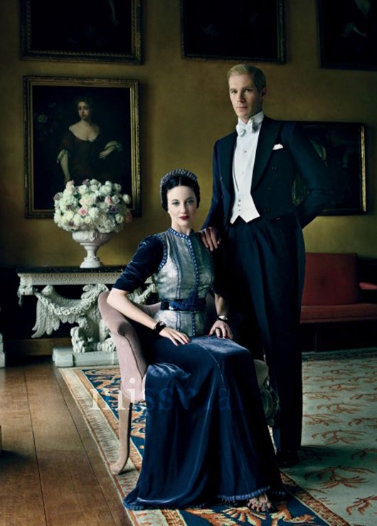 Andrea Riseborough and James D'Arcy as the Duchess and the Duke of Windsor