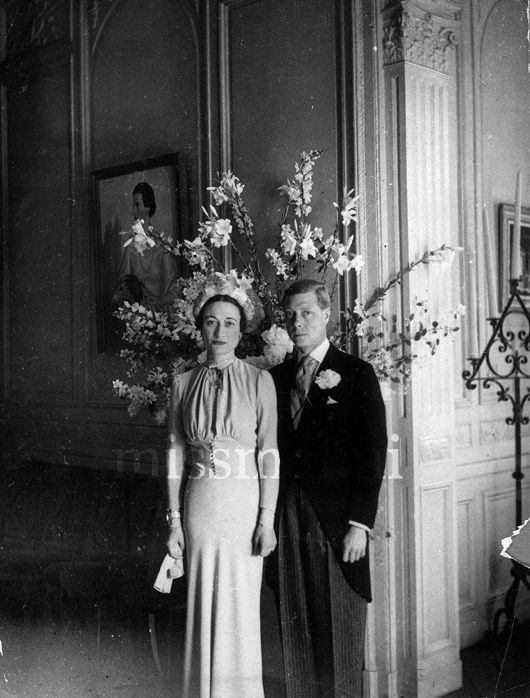 The Duke and Duchess on their wedding day. She wore a pale blue Mainbocher gown