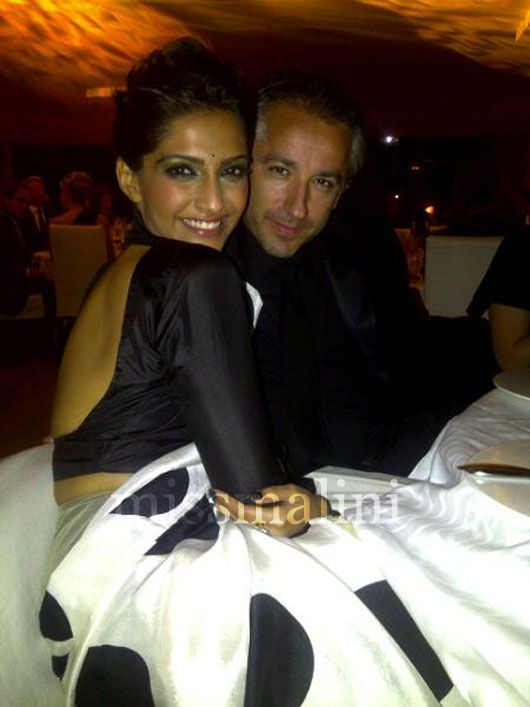 At dinner with Cyril, president of L'oreal Paris (Picture credit: @sonamakapoor)
