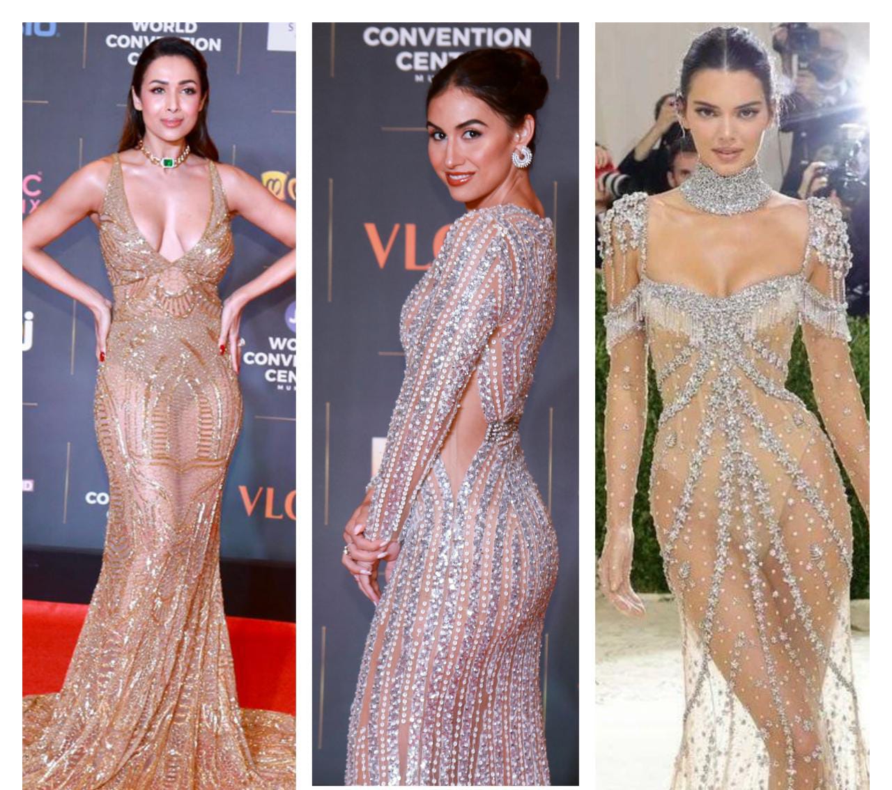 Bollywood Fashionistas Lauren Gottlieb & Malaika Arora’s Shimmery Gowns Reminds Us Of Kendall Jenner’s Outfit At Met Gala