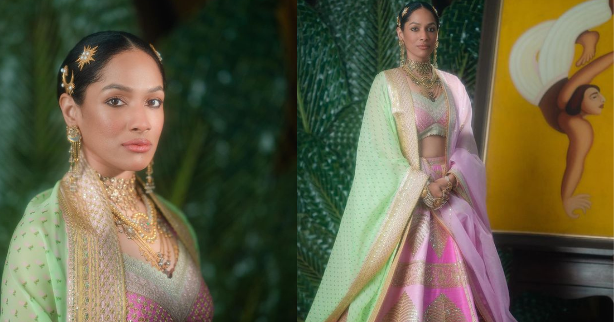 Masaba Gupta, The Newest Bride In B-Town Spells Elegance With Her RaniCore Lehenga &#038; A Subtle Makeup