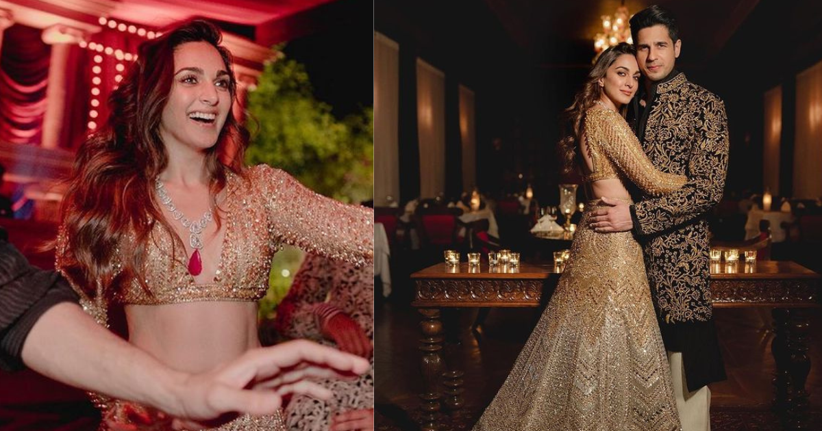 Kiara Advani Posts New Wedding Pictures In A Manish Malhotra Golden Lehenga