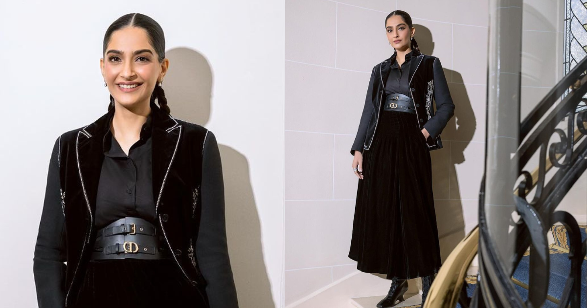Sonam Kapoor Slays In All-Black Ensemble At Paris Haute Couture Week 2024