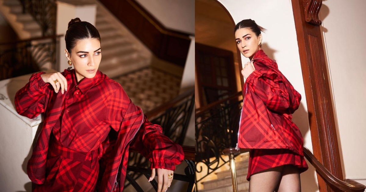 Kriti Sanon Spells Glam In Rs 7.58 Lakhs Red Checkered Ensemble, Here’s How To Get This Look