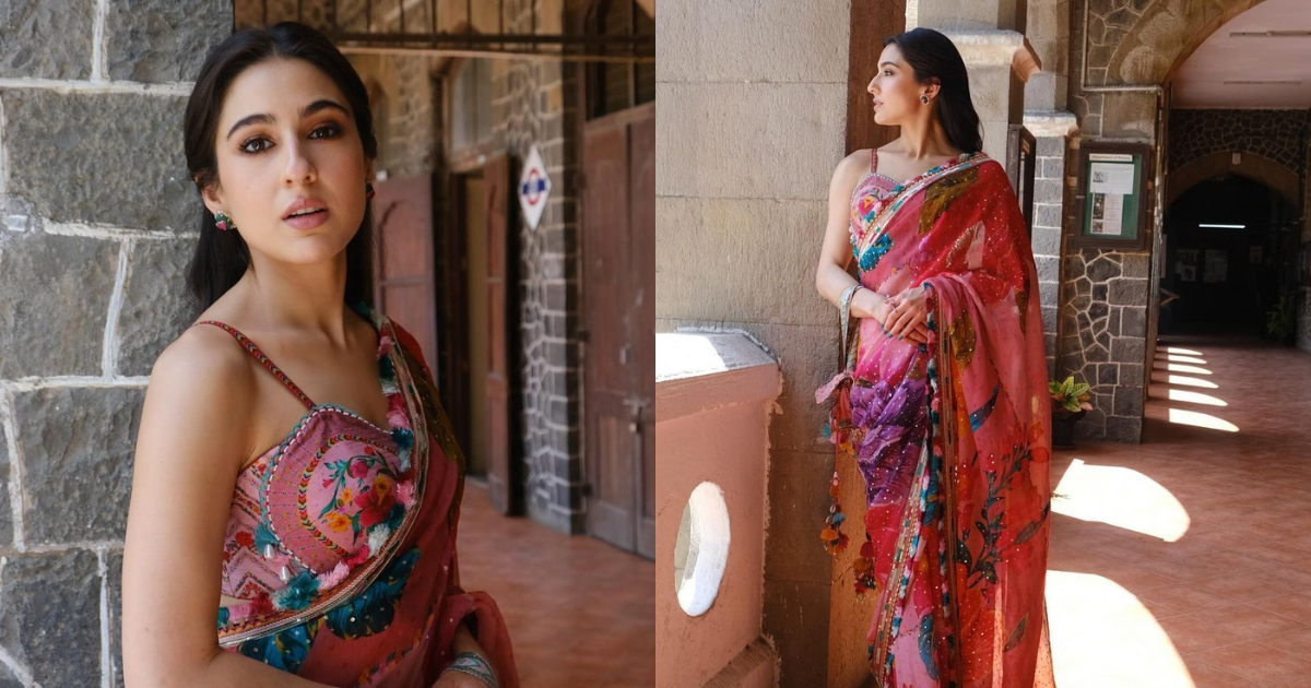 Sara Ali Khan’s Colorful Floral Saree Is Fun And Chic!