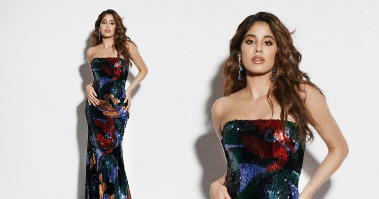 Janhvi Kapoor’s Floral Sequin Gown With Beautiful Long Train Priced 4 Lakhs Screams Gorgeousness!