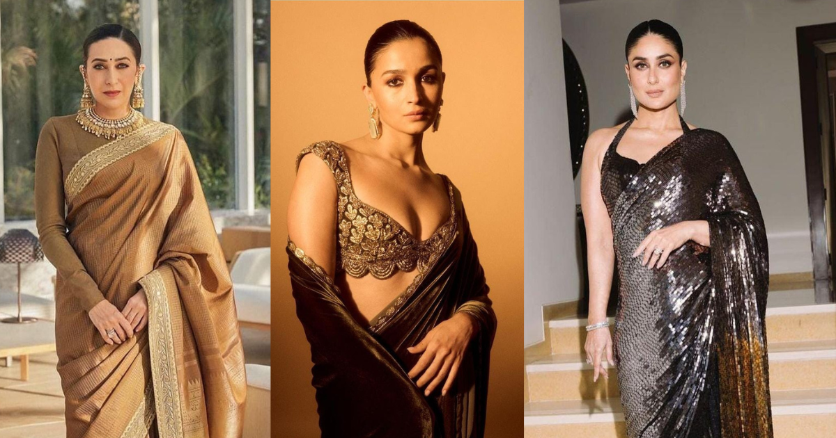 Alia Bhatt&#8217;s Olive Saree To Rhea Kapoor&#8217;s Organza Style, Top 10 Celeb Saree Looks To Channel Your Desi Diva
