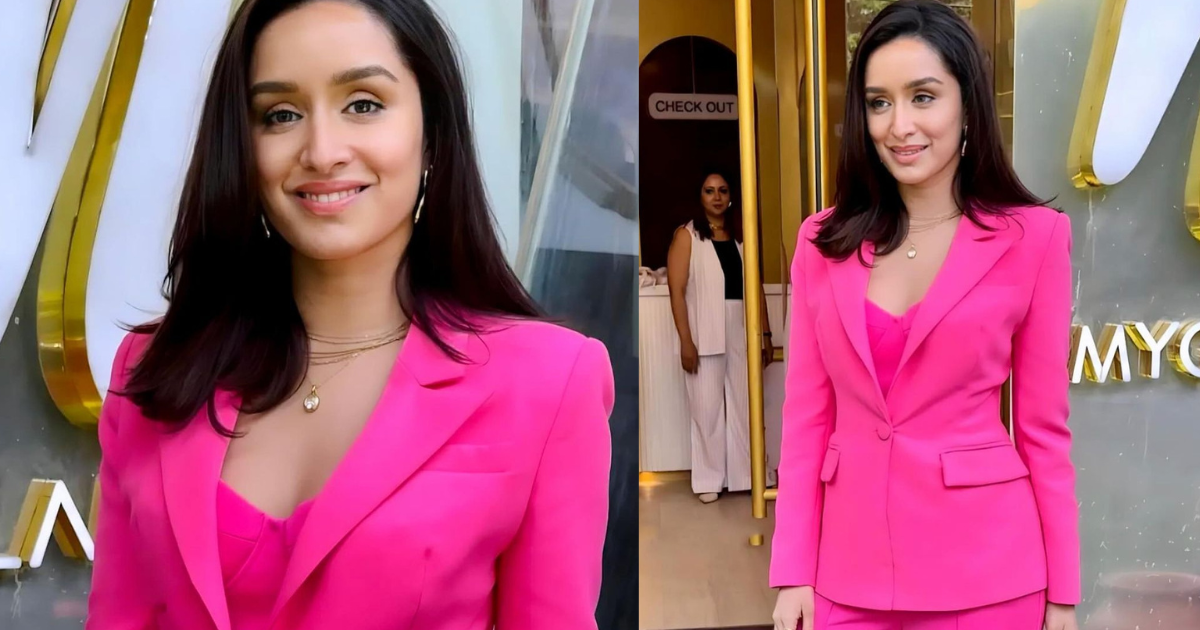 Shraddha Kapoor’s All-Pink Pantsuit At MyGlamm Super Makeup Launch Screams Barbiecore!
