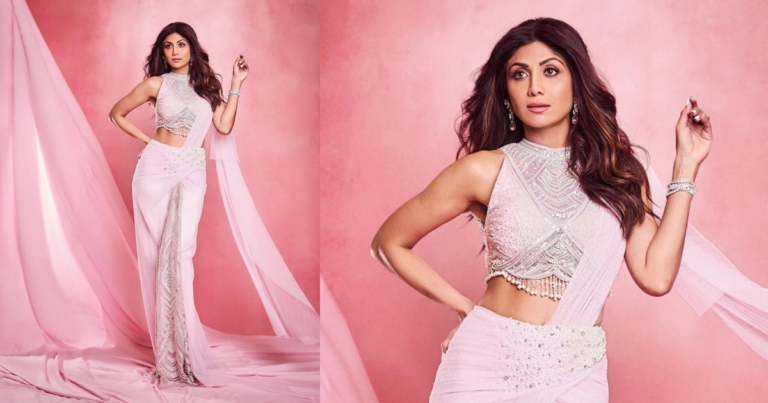 Shilpa Shetty Kundra’s Blush Pink Saree Worth Rs 1.29 Lakhs Screams Exquisite!